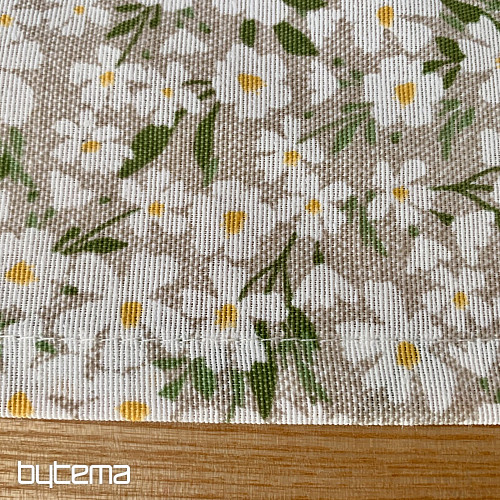 Tischdecke und Schal WEISSE BLUMEN
