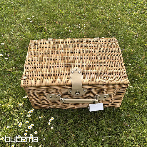 Picknickkorb GARTEN beige kariert für 4 Personen