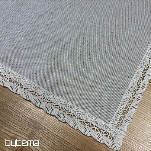 Wandteppich-Tischdecke und Schal NATUR MIT SPITZE