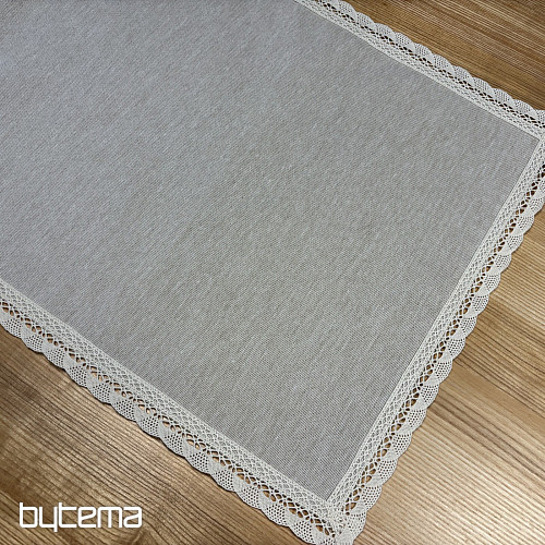 Wandteppich-Tischdecke und Schal NATUR MIT SPITZE