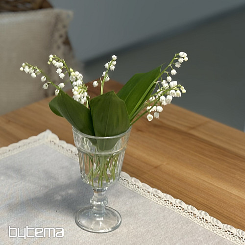 Wandteppich-Tischdecke und Schal NATUR MIT SPITZE