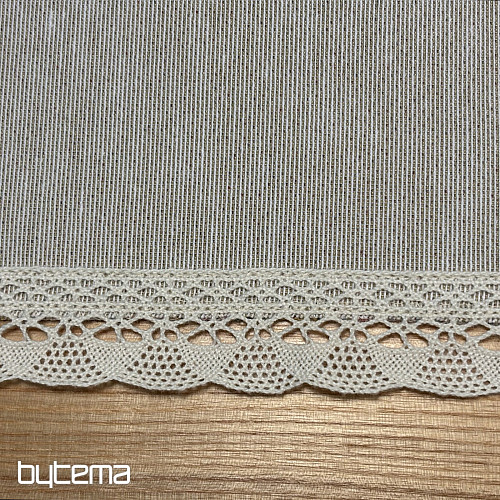 Wandteppich-Tischdecke und Schal NATUR MIT SPITZE