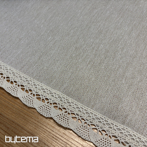 Wandteppich-Tischdecke und Schal NATUR MIT SPITZE