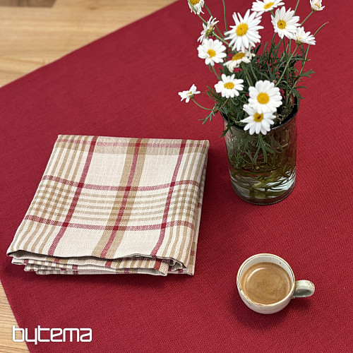 Tischdecke und Schal VALS RED