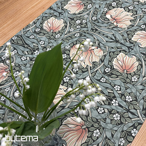 Tischdecke und Schal GOLDENE BLUMEN