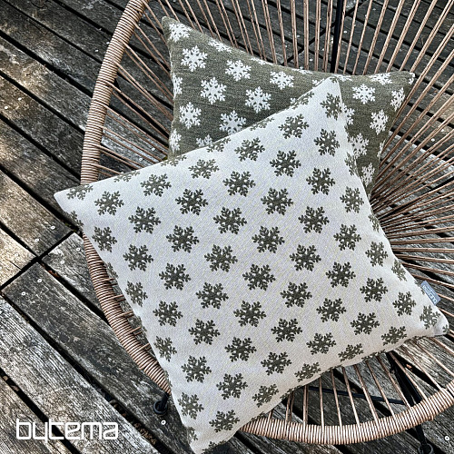 Luxuriöser dekorativer Bezug FLAKES BRAUN-GRÜN B