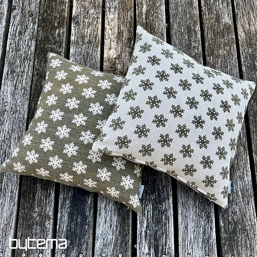 Luxuriöser dekorativer Bezug FLAKES BRAUN-GRÜN B