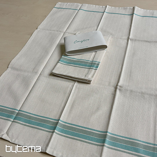 Handtücher Französische Streifen Aqua 70x50 2 Stück