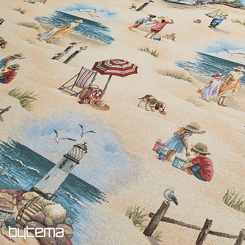 Wandteppichstoff KINDER AM STRAND