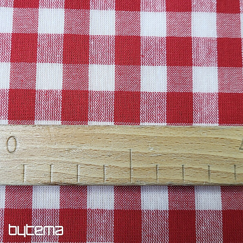 Dekostoff KANAFAS rot 1x1 cm