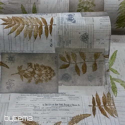 Dekorationsstoff HERBARIUM braun