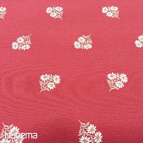 Dekostoff HERZBLUME I Jacquard-Kombination