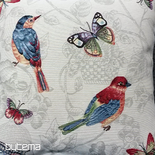 Gobelin-Kissen VOGEL und SCHMETTERLINGE