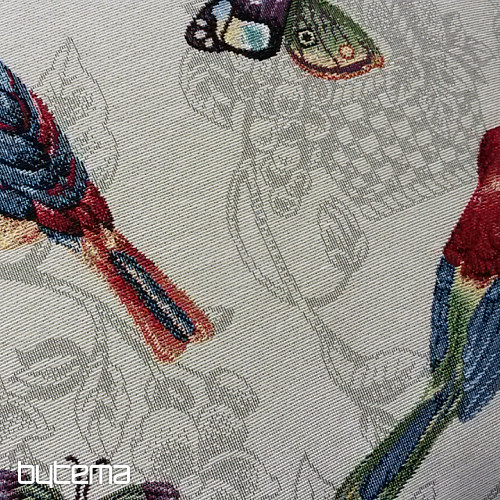 Gobelin-Kissen VOGEL und SCHMETTERLINGE