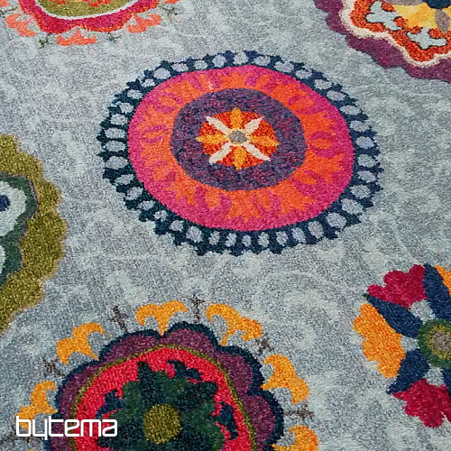 Teppich MANDALA grau/blau