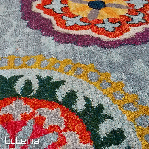 Teppich MANDALA grau/blau