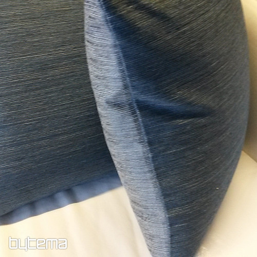 Chenille-Kissenbezug ELIA blau-grau
