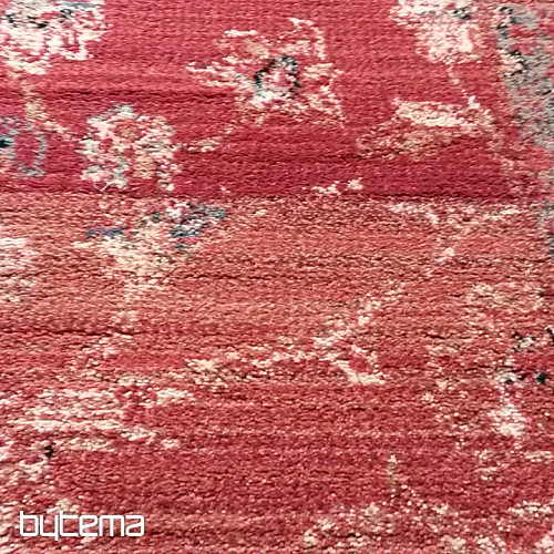 Luxus-Läufer aus Wolle ROYAL PATCHWORK rot