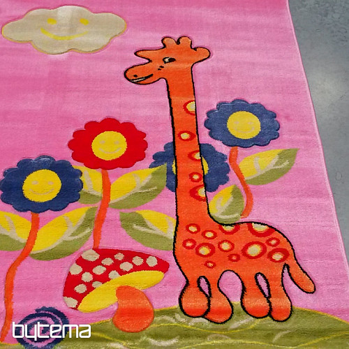 Kinderteppich KIDS GIRAFFE rosa