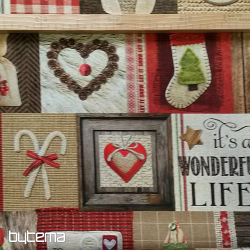 Dekorationsstoff WEIHNACHTEN Digitaldruck 3D