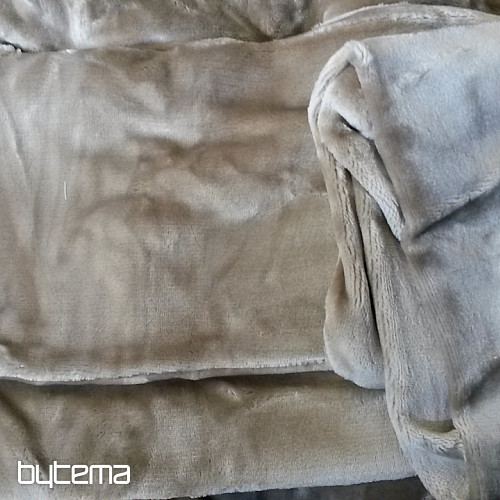 Mikroflanel-Bettwäsche UNI grau-beige