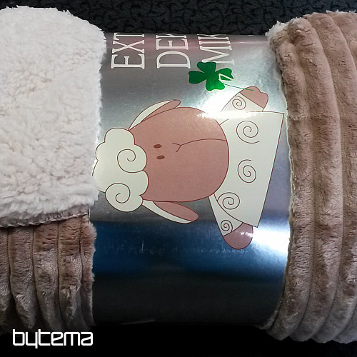 Wohndecke aus Microfaser EXTRA weich SCHAF Kunstsoff design,Nuss