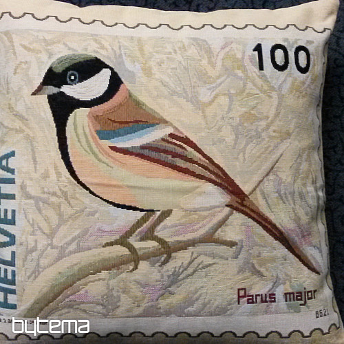 Dekorativer Kissenbezug POST STAMP VÖGEL