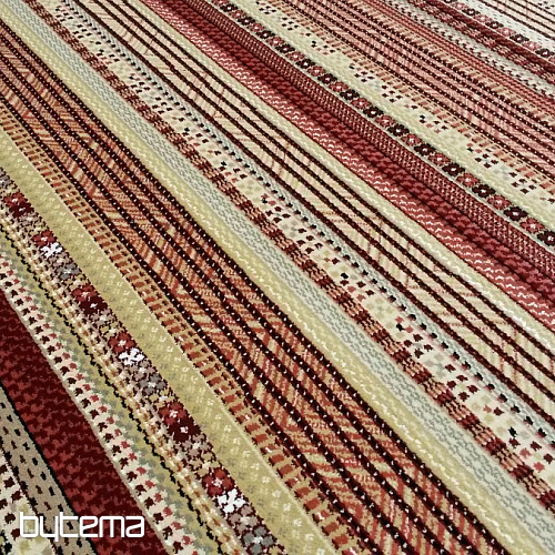Moderne exklusive Teppiche ETNO NOBLES Streifen rot