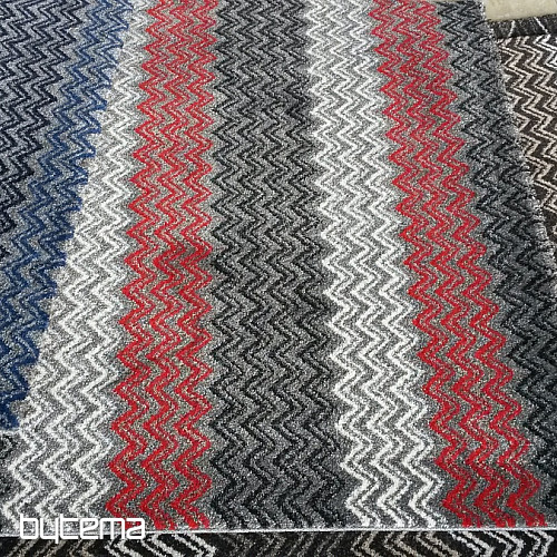 Moderner Teppich ZIG ZAG rot