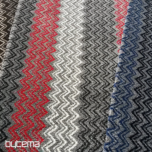 Moderner Teppich ZIG ZAG rot