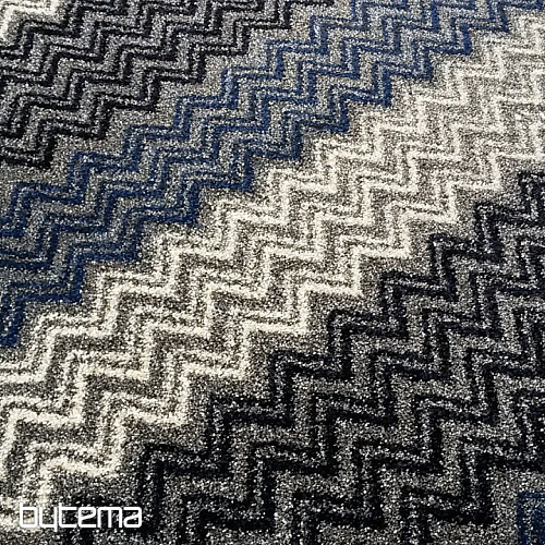 Teppich modern ZIG ZAG blue