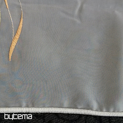 Voile-Gardine mit der Stickerei grün, gelb, orange Gerster 195/0057/70