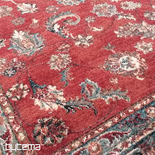 Luxus-Wollteppich ROYAL allover Blume red