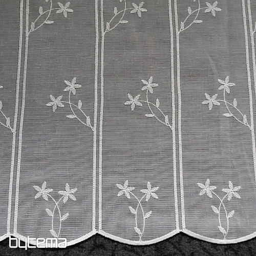 Gardine für Vitrage, bestickt FLOWER Gerster 11565