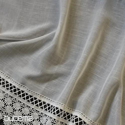 Gehäckelte Gardine für Vitrage 189 white