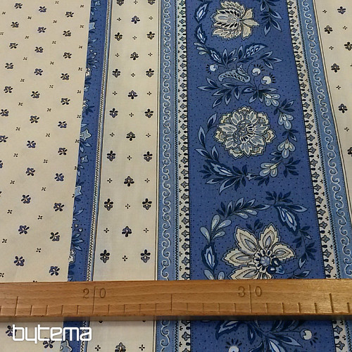 Baumwollstoff VOLKS blue strips