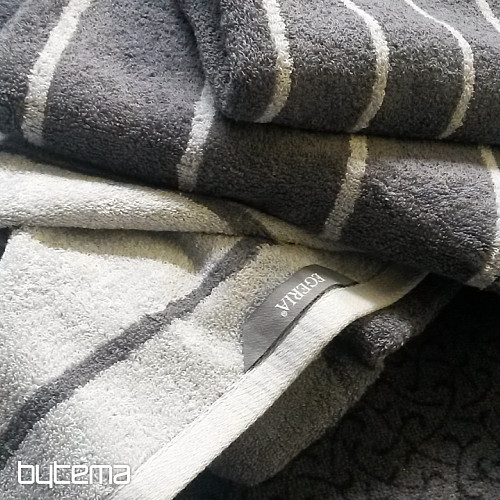 Luxus Handtuch und Badetuch LINE 072 grau