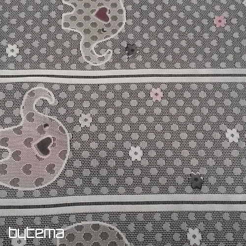 Jacquard-Kindergardine ELEFANTEN II.