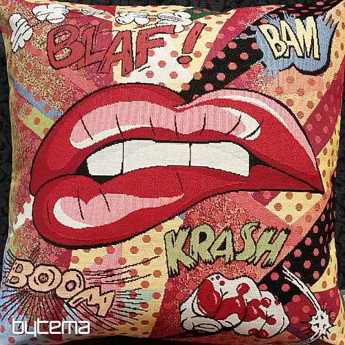 Gobelin-Kissenbezug COMICS LIPS