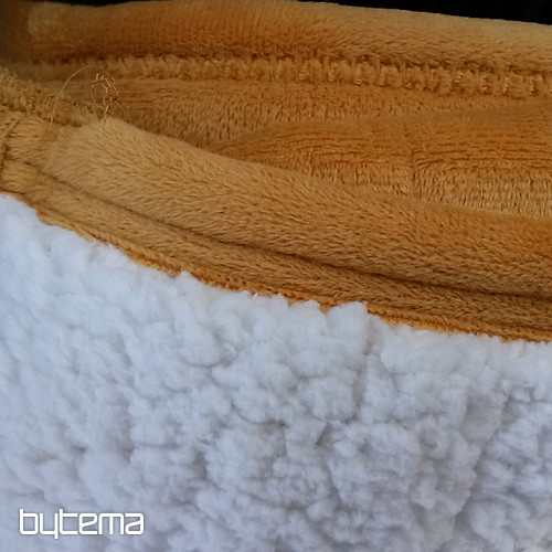 Wohndecke aus Microfaser EXTRA weich SCHAF Senf