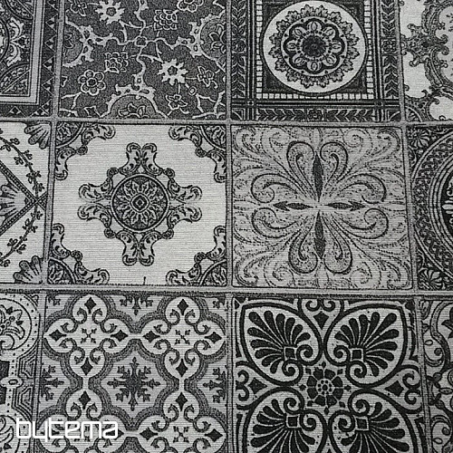 Dekostoff KERAMIKA grau