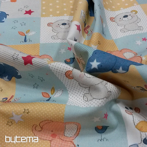 Baumwollstoff BABY ZOO bunt