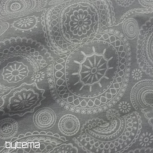 Dekostoff MANDALA FONDO grau