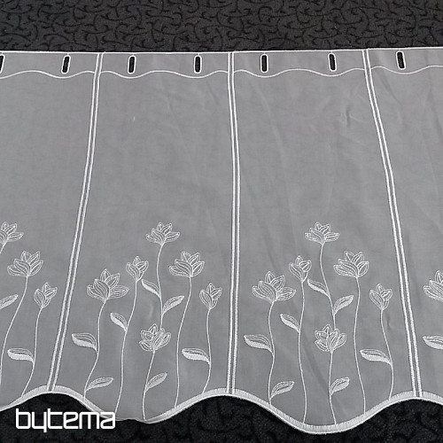 Bestickte Gardine für Vitrage BLUMEN