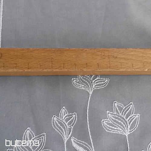 Bestickte Gardine für Vitrage BLUMEN