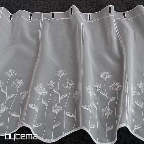 Bestickte Gardine für Vitrage BLUMEN