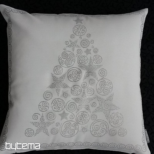 Weihnachtsdeko Kissenbezug FLASH silbergrau
