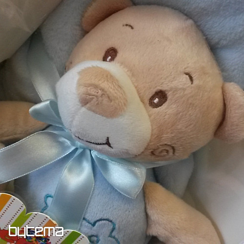 Baby-Geschenkset mit blauem Teddybär