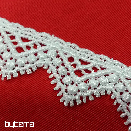 MacrameeSpitze 5451/0010 3 cm weiss