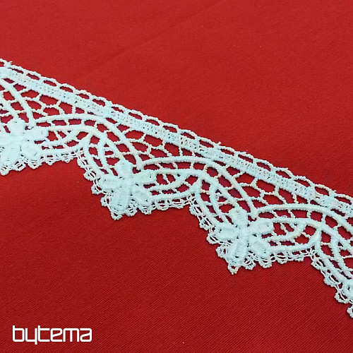 MacrameeSpitze 5432/0010 6 cm weiss matt